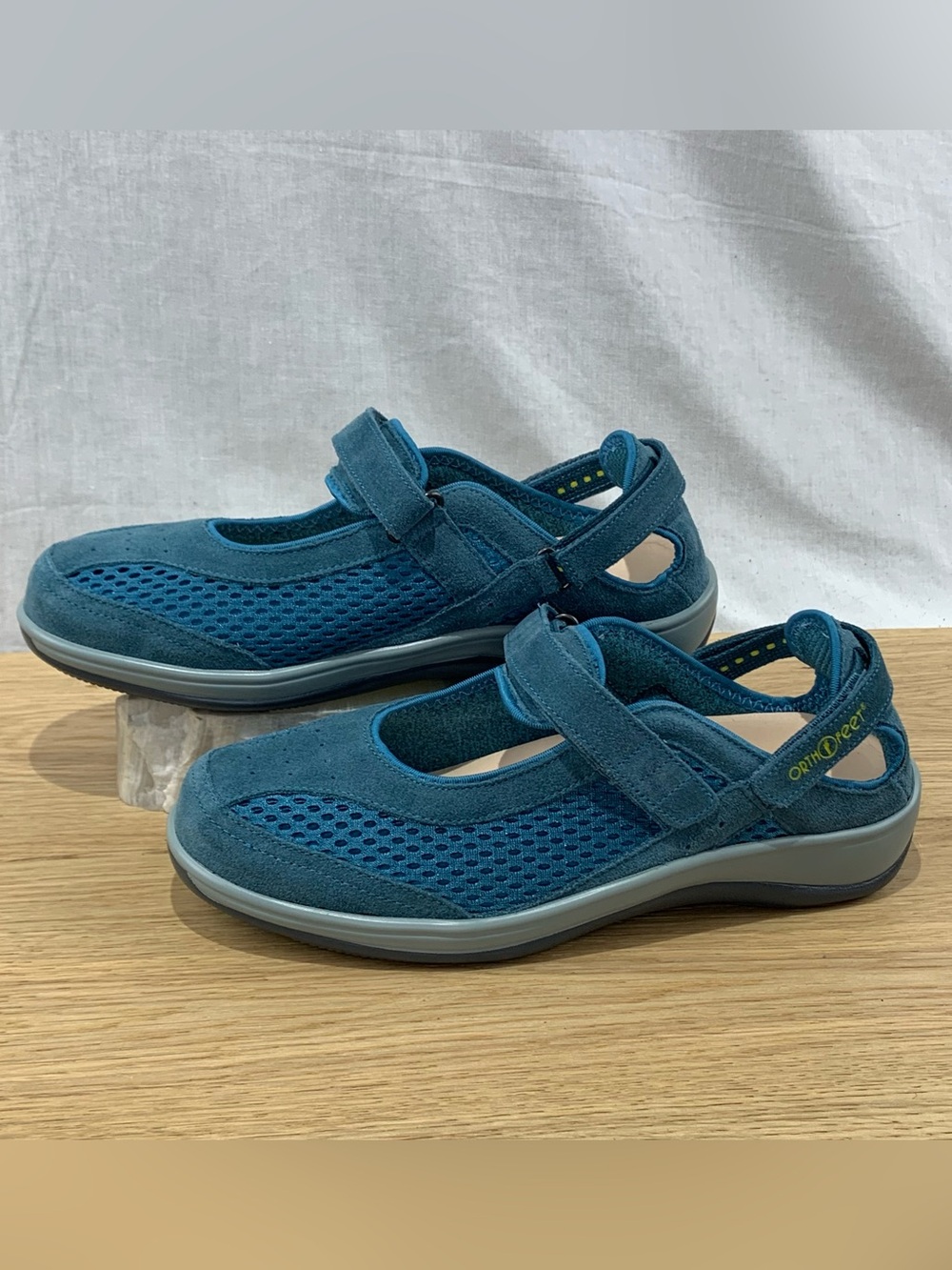 *NEW* Orthofeet Sanibel Women’s Size 8.5 WIDE Suede Teal Walking Sandals